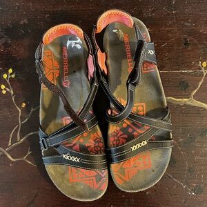 Merrell Coco Coral Strappy Air Cushion Sandals Size 7